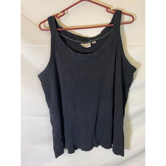 AVENUE WOMENS PLUS SIZE 3X 22W 24W BLACK TANK TOP SLEEVELESS SHIRT - Picture 1 of 2